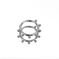Bague segmentée articulée en titane G23, style punk tendance 2025, avec 7 billes, pour piercing corporel, idéale comme cadeau de mariage ou de fiançailles orthodoxe