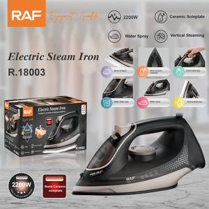 Fer à vapeur électrique RAF R.18003 2200 W avec semelle en céramique nano, réservoir d'eau de 380 ml, pulvérisation d'eau, vapeur pulsée, vapeur verticale, entretien des vêtements - Product Image 2