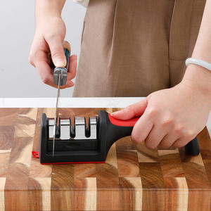 Aiguiseur de couteaux manuel créatif 4 en 1 pour divers types de couteaux, comprend un aide-aiguisage - Product Image 4