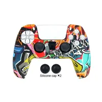DATA FROG pour manette PS5, coque en silicone antidérapante, protection de la poignée, housse anti-poussière pour Playstation 5