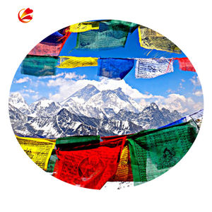 Дешевый новый дизайн, буддийский молитвенный флаг, рекламная печать на заказ, полноцветные декоративные уличные Тибетские буддийские молитвенные флаги - Product Image 6