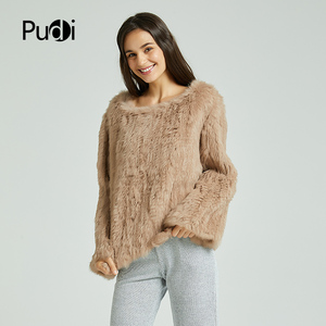 Cappotto in Vera <span class=keywords><strong>Pelliccia</strong></span> di Coniglio per Donna 2020, Nuovissimo Cappotto Invernale Caldo per Ragazze, Giacca Maglione Taglia Grande Nero <span class=keywords><strong>Rosa</strong></span> CT802 - Product Image 3