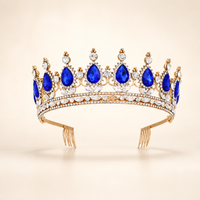 Duiyan – bijoux de cheveux polyvalents 2 en 1, style diadème avec peigne intégré, pour Halloween, fête d'anniversaire, pour femmes