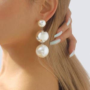 Novità Estate 2023: Orecchini in Argento con <span class=keywords><strong>Perle</strong></span> Esagerate per Donne, Collane Choker Personalizzate con Grandi <span class=keywords><strong>Perle</strong></span> - Product Image 4