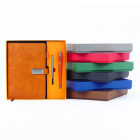 Ensemble de cahiers A5 en polyuréthane élégants de luxe avec couverture en cuir magnétique durable ensemble de cahiers de bureau recharge de stylo ensemble de cahiers cadeau durable