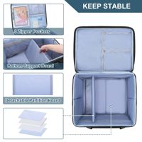 Sac de transport pour imprimante, simple, portable, en polyester, avec fermeture éclair, rembourrage en mousse épaisse de 5 pouces, séparateur amovible