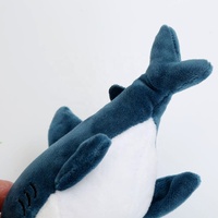 Pendentif personnalisé en peluche requin, porte-clés requin de dessin animé en peluche