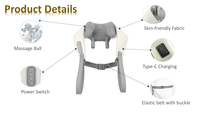 Nouveauté : Masseur Shiatsu Électrique Sans Fil EMOKA pour Épaules et Nuque avec Fonctions Chauffantes, de Roulement et de Pétrissage – Ceinture de Massage