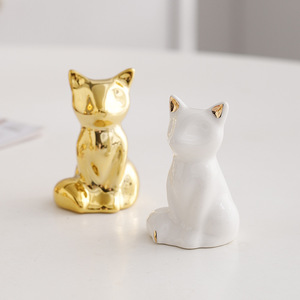 Support créatif à bijoux animaux en céramique émaillée de style INS porte-anneau éléphant et mini lapin vitrine décorative pour colliers - Product Image 2