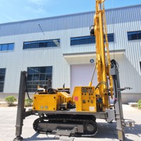 Foreuse mobile sur chenilles pour puits d'eau, machine de forage sur chenilles pour la construction de puits
