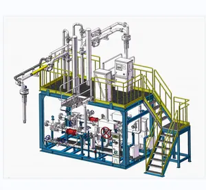 skid mounted loading station with loading arm for truck tanker and railway car