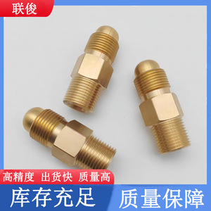 อะแดปเตอร์กระบอกสูบคู่ LJFLO G5/8 ตัวผู้ ทำจากทองเหลือง สำหรับเชื่อมต่อตัวควบคุมออกซิเจน อุปกรณ์เชื่อมต่อแก๊สในห้องปฏิบัติการ - Product Image 5