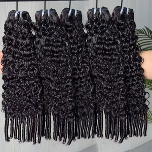 8-30 Inch Eurasian Curly Bundles Raw Virgin Human Hair Can Be Dyed Bleached Double Drawn Eurasian Hair Weft <b>Extensions</b> - Product Image 1