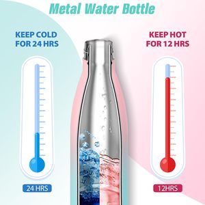 Bouteille d'eau isotherme en acier inoxydable <span class=keywords><strong>de</strong></span> 17 oz, à double paroi, sous vide, anti-fuite, sans BPA, pour boissons chaudes et froides, course à pied, gym, sport - Product Image 4