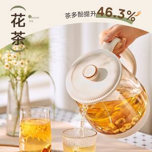 Hervidor de agua Midea Health de 1.5L, eléctrico, de vidrio, con control de temperatura y apagado automático para uso en oficina. - Product Image 3