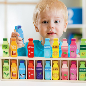Il divertimento dei bambini indovina la bevanda della bottiglia che abbina il pensiero logico del gioco da tavolo Puzzle che abbina l'allenamento della memoria - Product Image 2