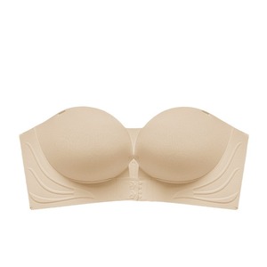 Ropa interior sin tirantes Mujer verano <span class=keywords><strong>pecho</strong></span> pequeño reunión <span class=keywords><strong>grande</strong></span> antideslizante hebilla delantera <span class=keywords><strong>sujetador</strong></span> antideslizante <span class=keywords><strong>Sujetador</strong></span> envolvente <span class=keywords><strong>invisible</strong></span> - Product Image 2