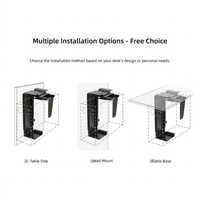 Support rotatif pour ordinateur, support de dissipation thermique pour PC, étagère de rangement sous le bureau, accessoires pour tour d'ordinateur
