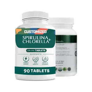 Tùy Chỉnh Khoáng Chất Vitamin Hỗ Trợ Clorella Hữu Cơ Chlorella Tablets1000 Tab Chlorella Spirulina Bột Spirulina Máy Tính Bảng