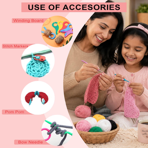 Nouveau produit : Kit de crochet pour débutants, outils de tricot faits main, sac de rangement pour outils de tricot pour novices - Product Image 3