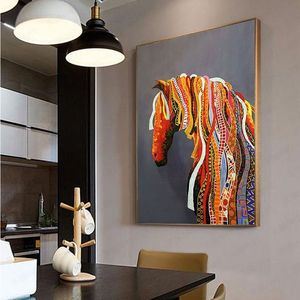 <span class=keywords><strong>Peinture</strong></span> à l'huile purement peinte à la main, abstraite, animale, grande taille, tête <span class=keywords><strong>de</strong></span> <span class=keywords><strong>cheval</strong></span>, <span class=keywords><strong>peinture</strong></span> à l'huile - Product Image 5