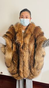 Abrigo de Piel de Mapache de Moda, Abrigos de Mujer - Product Image 5