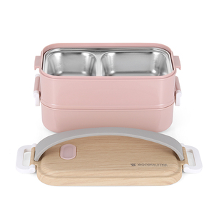 BPA Marchio Su Ordinazione Libero 1600ML Bento <span class=keywords><strong>Box</strong></span> <span class=keywords><strong>2</strong></span> Strato Impilabile Pranzo Bento <span class=keywords><strong>Box</strong></span> - Product Image 3