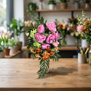 <b>Artificial</b> <b>Flower</b> Sunset Sorbet & Spring Meadow Cascade Wall Arrangement - Product Image 3