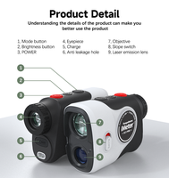 Télémètre laser de golf portable OEM 7x IP54 1500m pour la chasse et le golf