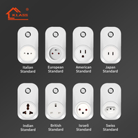 KLASS Stock 10A EU/UK/US Alexa Google Home Tuya Prise murale intelligente avec télécommande, fonction de minuterie, mini prise intelligente WiFi