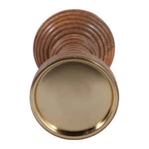 Portacandele a Colonna in Legno di Mango Scanalato, Candelabro Decorativo per Centrotavola, Ingresso e Tavolino da Caffè - Product Image 6