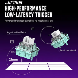 คีย์บอร์ดเกมมิ่ง JINMS HERO68HE แบบแม่เหล็ก Hall Effect สำหรับพีซี 68 ปุ่ม ไฟ RGB กล่องไฟ 8KHz Rapid Trigger ตั้งโปรแกรมได้ สำหรับ E-Sports FPS - Product Image 5