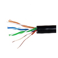Cable de Red para Exteriores UTP Cat5e Impermeable de 26awg 24awg, 4 Pares, Impedancia de 100, -40C a +70C