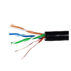 Su geçirmez 26awg 24awg 4 çift Utp Ftp Sftp Cat5e dış mekan kablosu ağ kablosu açık Cat5e