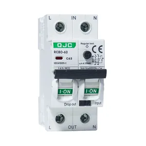 เครื่องตัดกระแสไฟฟ้ารั่วระบบไฟฟ้า qjc 2P MCB RCBO rccb/elcb/rcd RCBO