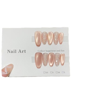 <span class=keywords><strong>Uñas</strong></span> Postizas Hechas a Mano, Diseño <span class=keywords><strong>de</strong></span> <span class=keywords><strong>Uñas</strong></span> con Purpurina, Estilo Burbuja Aurora Rosa Ángel Y2K, para Chicas Modernas - Product Image 2