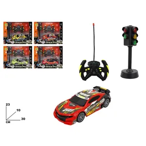 Voiture télécommandée RC Auto Race Power à l'échelle 1:24 avec volant de direction et ensemble de feux de circulation - Product Image 1