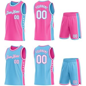 Conjunto de Camiseta y Pantalones Cortos de Baloncesto Reversibles Personalizados, Uniforme de Equipo Unisex para Adultos, Transpirable, Sublimado, 340gsm - Product Image 1