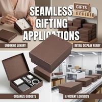 Boîte rigide haut de gamme avec couvercle et base, logo personnalisé, vide, en carton, deux pièces, avec plateau intérieur