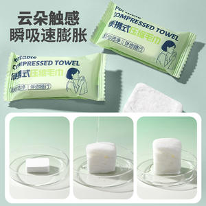 Uukkg <b>Compressed</b> <b>Towel</b> Single Use Portable Travel Size Rectangle Solid Color Disposable Bath <b>Towel</b> For General Use - Product Image 1