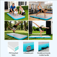 Tapis de gymnastique gonflable personnalisé pour la maison, tapis de gymnastique gonflable pour l'entraînement à domicile avec pompe