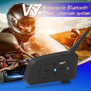 Vnetphone EJEAS V7 דיבורית קסדת אופנוע Bluetooth 5.1 אינטרקום אוזניות 700M עמיד למים 7 רוכבים אופנוע האינטרפון