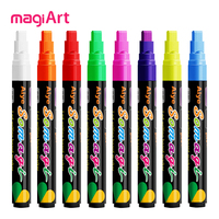 MagiArt LED Tableau électronique fluorescent effaçable Tableau LED Marqueurs à craie Panneau lumineux publicitaire Stylo à craie liquide 8 couleurs