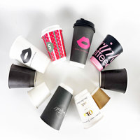 Custom Logo Print Coffee Paper Cup 8Oz Eco Friendly Disposable 7Oz Paper Coffee Cups With Lid