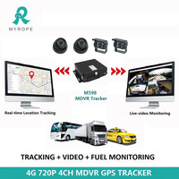 Caméra vidéo 4G WiFi CCTV DVR Tracker Taximètre avec capteur de carburant Mdvr tracker pour la surveillance du système de gestion des véhicules