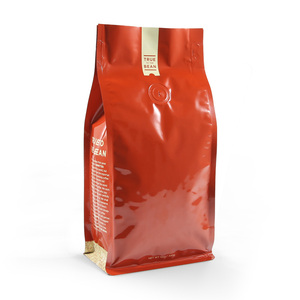 Coffee Packaging Bag 250g 1kg Side Gusset Coffee Pouches Flat Bottom Zipper Bag With Valve And Zipper Coffee Bean Packaging