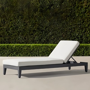 Chaise longue d'extérieur moderne en aluminium, inclinable, <span class=keywords><strong>avec</strong></span> coussin épais, pour jardin, patio, plage et bord de <span class=keywords><strong>piscine</strong></span> - Product Image 1