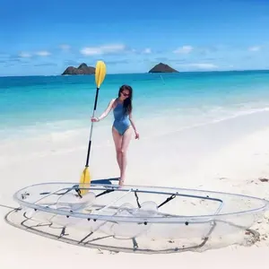 多くのサイズのプラスチッククリスタルシースルー透明カヌーカヤック漁船
