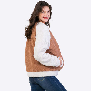 Veste polaire à boutons en polyester et laine polaire personnalisée grande taille pour femmes - Product Image 5