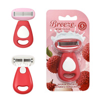 OEM Dames Scheermes met 5 Bladen, Grote Hydraterende Strip, Fruitige Grip, Verstelbare Kop, Geschikt voor Gevoelige Huid